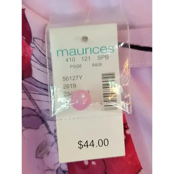 MAURICES Purple Lavender Floral Keyhole Tank Dress Women's Plus Size 1XL 16/18 - Picture 8 of 12